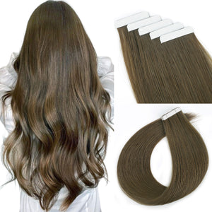 Virgin Tape in Hair Extensions 3# Medium Ash Brown