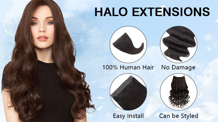 Halo Hair Extensions AmazingBeautyHair