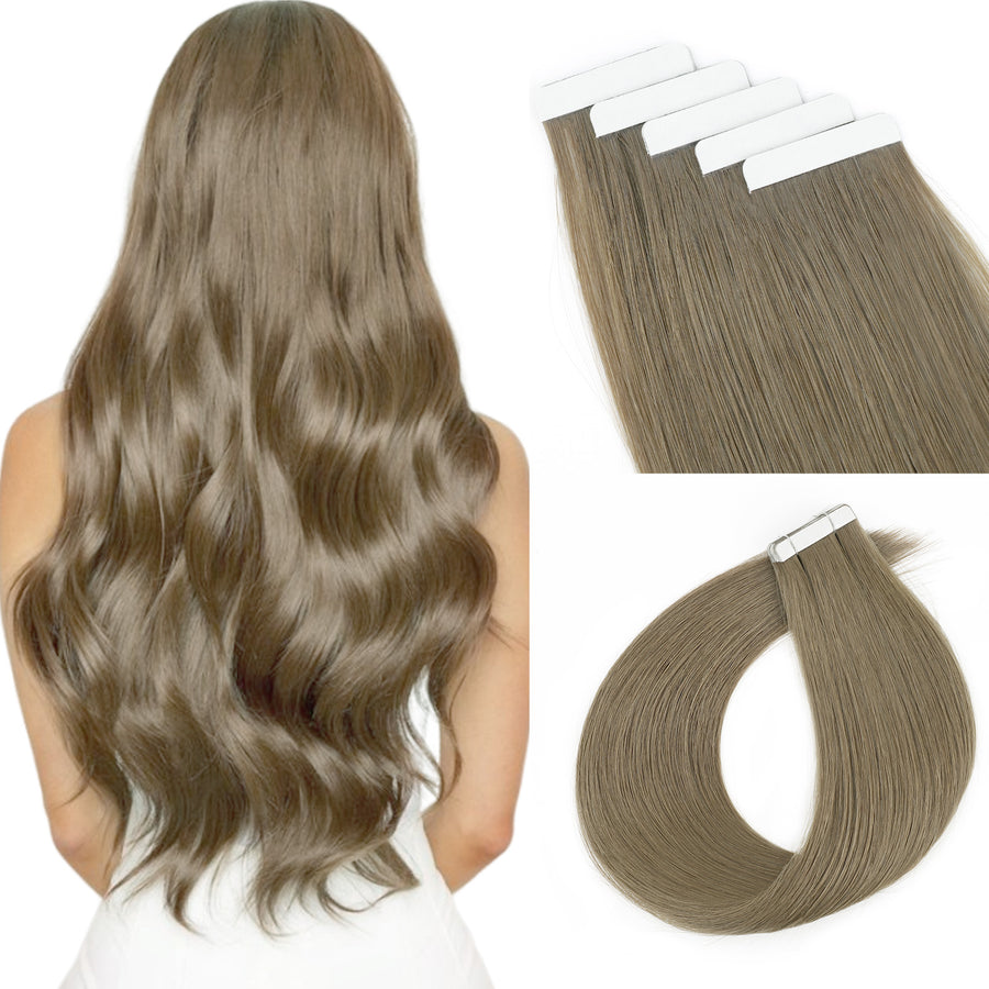 Virgin Tape in Hair Extensions 18A# Sandy Brown