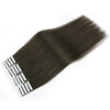 Virgin Tape in Hair Extensions 2A# Dark Chocolate Brown