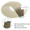 Virgin Tape in Hair Extensions Ombre Color T16A/60A#