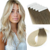 Virgin Tape in Hair Extensions Ombre Color T9/60#