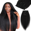 Kinky Straight Clip-In Extensions Virgin Human Hair