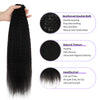 Kinky Straight Clip-In Extensions Virgin Human Hair