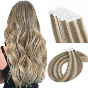 Virgin Tape in Hair Extensions Highlights P6/24#