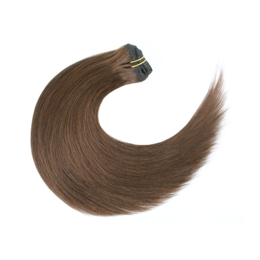 120G Reddish Brown 4# Clip in Hair Extensions