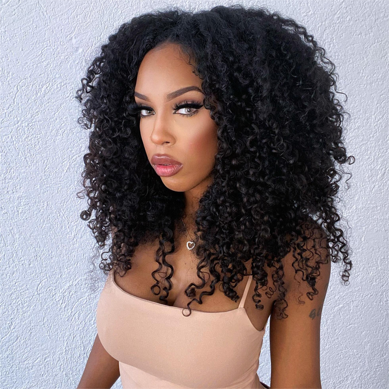 Curly Clip in Hair Extensions Clips in-Human Hair Feelings Ombre Honey  Blonde Curly Hair Extensions for Black Women Jerry Hair Extensions curly  hair
